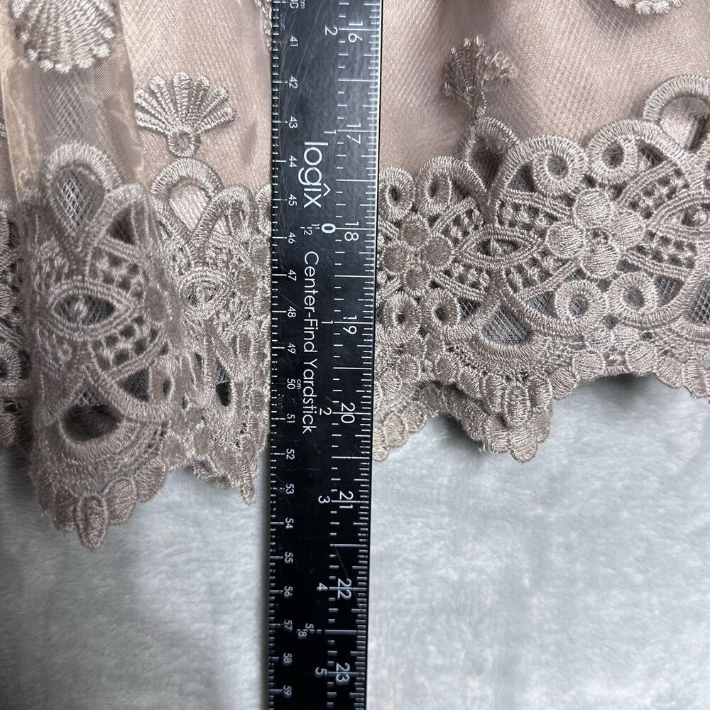 Bebe Embroidered Circle Skirt Size 4 Lace Overlay Ballet Fairy Cottagecore NWT - Picture 6 of 14